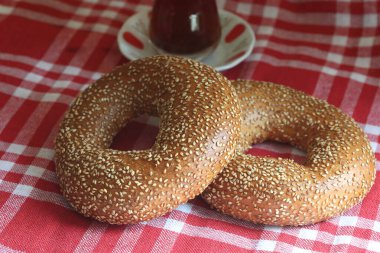 Masada Türk çayı ve Türk simidi (simit)