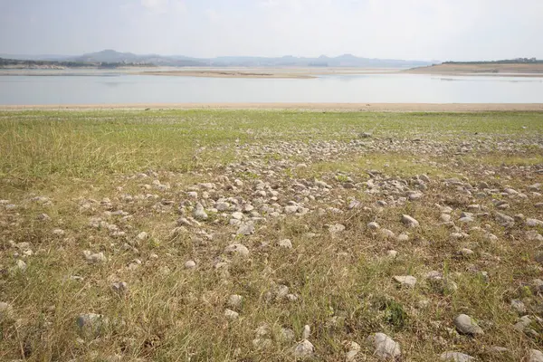 Stock image Dried lake bed due to severe drought 