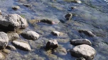 Resmedilmeye değer doğal bir ortamda yavaşça dönen bir nehrin sakin bir görüntüsü.