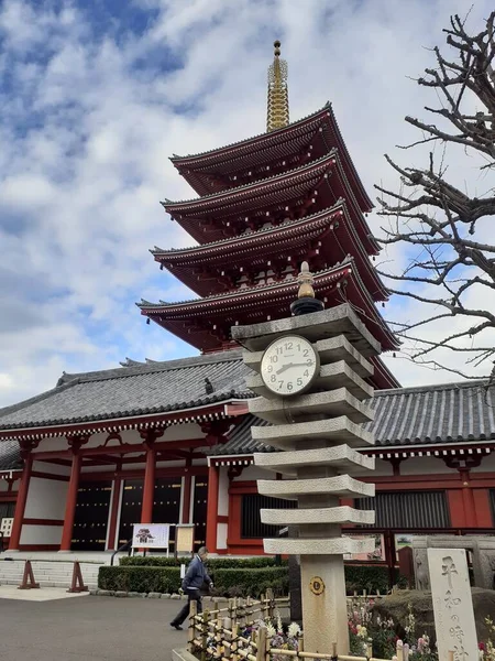 Tempel Senso Und Uhr — Stockfoto