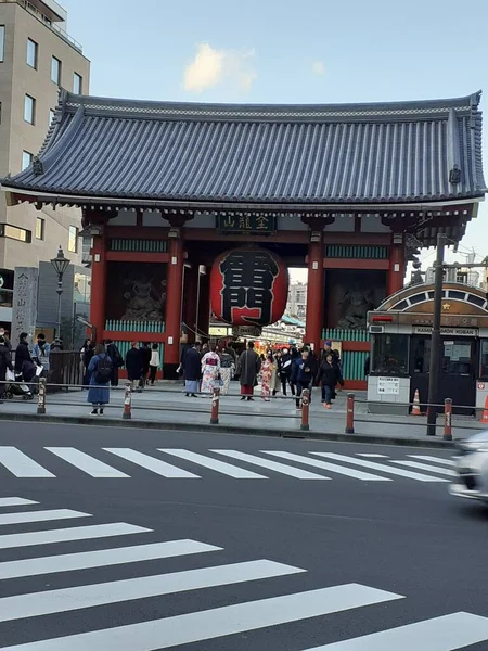 Tokyo Vue Sur Rue Avec Arbres — Photo