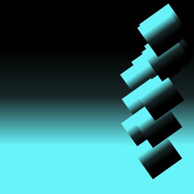 Gradyan ağ soyut arkaplanı. Bulanık arka plan ve basit boğuk renkler. Pastel altıgen ışık parlak tek renkli koyu tosca..