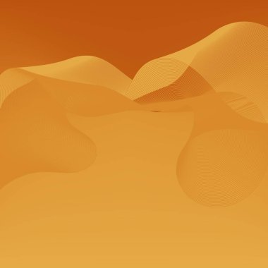 Düzgün çizgileri olan soyut turuncu arkaplan. 3D geometrik modern tasarımınız için vektör illüstrasyonu