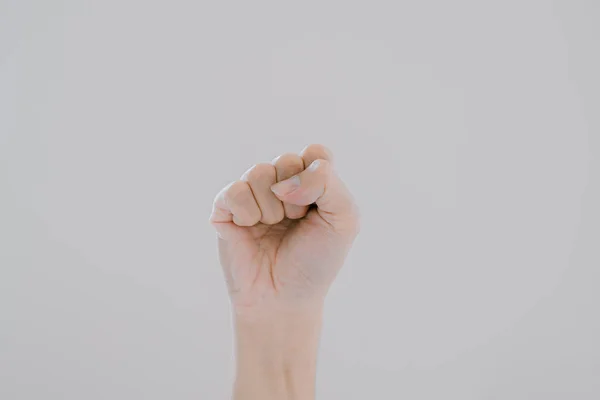 İzole edilmiş beyaz arka plana ilk el. Özgeçmiş, sunum, reklam için uygun. Boşluğu kopyala ve kes.