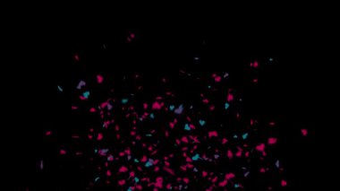 4k Hearts romantic confetti Transition valentines day with Alpha Matte, Wedding, Valentine's day, Red Heart, Confetti Transition saint valentine day heart animation with alpha matte.