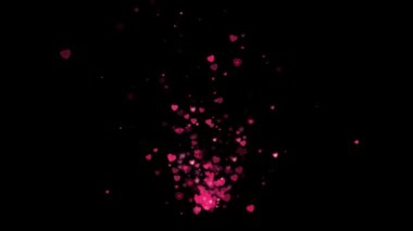 4k Hearts romantic transition valentines day with Alpha Matte, Wedding, Valentine's day, Red Heart, Transition saint valentine day heart animation with alpha matte.