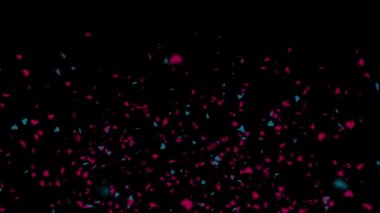 4k Hearts romantic confetti Transition valentines day with Alpha Matte, Wedding, Valentine's day, Red Heart, Confetti Transition saint valentine day heart animation with alpha matte.
