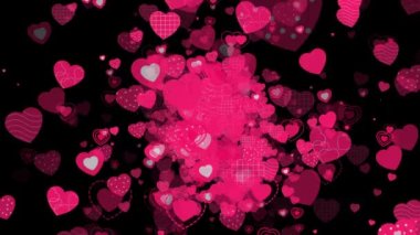 4k Hearts romantic transition valentines day with Alpha Matte, Wedding, Valentine's day, Red Heart, Transition saint valentine day heart animation with alpha matte.