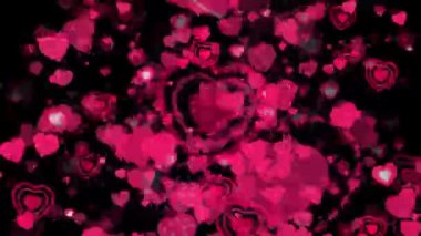 4k Hearts romantic transition valentines day with Alpha Matte, Wedding, Valentine's day, Red Heart, Transition saint valentine day heart animation with alpha matte.