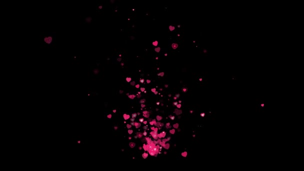 Hearts Romantic Transition Valentines Day Alpha Matte Wedding Valentine Day — Videoclip de stoc