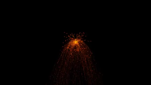 Desenfoque Abstracto Fuegos Artificiales Brillantes Dorados Reales Con Luces Bokeh — Vídeo de stock