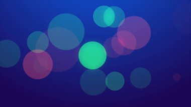 Dinamik neon mavisi, mor ışık. Modern Gece Kulübü. Gece boyunca kristaller ve yuvarlak çerçeveli soyut renkli neon arkaplan ultraviyole ışıkta yıldızlı gökyüzü.