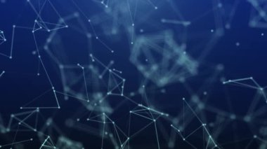 Plexus Döngü Arkaplanı, Geometrik Soyutlama Arkaplanı, 4K Soyut Veri Bağlantıları Arkaplanı.