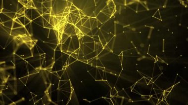 Plexus Döngü Arkaplanı, Geometrik Soyutlama Arkaplanı, 4K Soyut Veri Bağlantıları Arkaplanı.