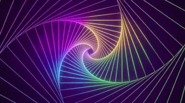 Gelişmekte olan Dijital Yapılarda Uçmak - Mavi, Döngülü - Veri Ağı, 3D, pürüzsüz 4k parlak arkaplan. 3B Görüntü.