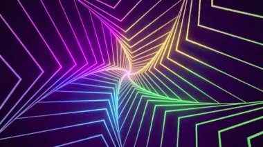 Gelişmekte olan Dijital Yapılarda Uçmak - Mavi, Döngülü - Veri Ağı, 3D, pürüzsüz 4k parlak arkaplan. 3B Görüntü.