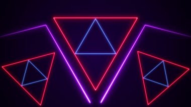 Parlayan parlak neon çizgileri olan fütüristik soyut renkli vektör arkaplanı. Karanlık arka plan sahnesi boş bir sokak, gece manzarası, gece şehri.