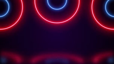 Parlayan parlak neon çizgileri olan fütüristik soyut renkli vektör arkaplanı. Karanlık arka plan sahnesi boş bir sokak, gece manzarası, gece şehri.