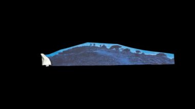 Bu çarpıcı kağıt sanat manzarası dağları, ormanları, kumsalı ve şehri barındırıyor. Bu, çöl manzarasının zengin dokularını gösteren çarpıcı bir doğa fotoğrafı..