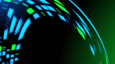 Seyahat Hızı, Uzun Maruz Kalma - Bulanık Hareket, Işık Çizgileri, Mavi ve Mor, Neon Renkli Sürüm - 4K video.