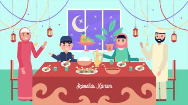 Bayram Mübarek ve Ramazan Kareem, Kurban Bayramı El Fitr animasyonu altın simli metin çizimi