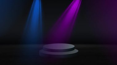 4K sahne ışıkları konser sırasında yanıp sönüyor ve parlıyor. Konser sahne ışığı efekti.