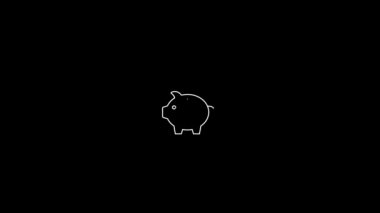 İş finansmanı ve tasarruf yatırımı için animasyon sikkeleri, tasarruf kavramı ile büyüyen para yığını grafiği. Bir madeni paranın üzerinde büyüyen bitki. Tasarruf ve yatırım dengesi.