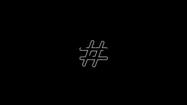 Sosyal medya simgeleri. Facebook, twitter, youtube, instagram, Whatsapp simgeleri siyah arkaplanlı animasyon - 4K stok videosu.