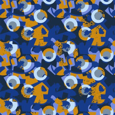 Eğri çizgiler ve dairelerle kusursuz, soyut, yaratıcı geometri kalıbı.