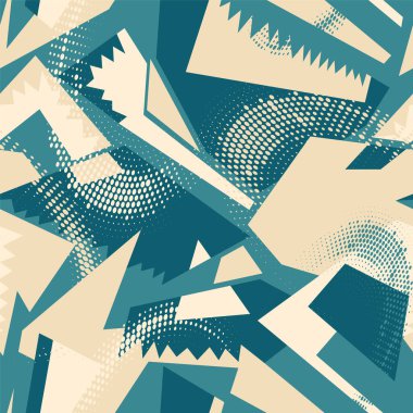 Kavisli geometri elementleri ile kentsel, pürüzsüz soyut desen