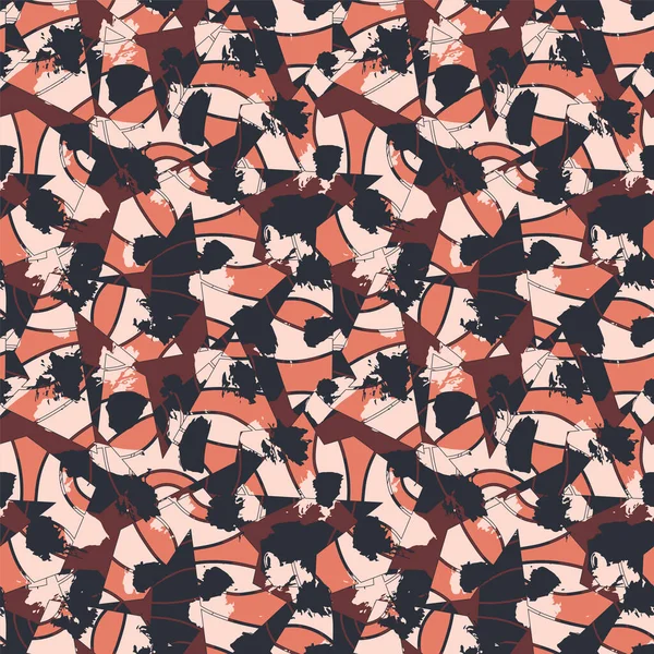 Schéma Géométrique Abstrait Avec Éléments Courbes Ondulants — Image vectorielle
