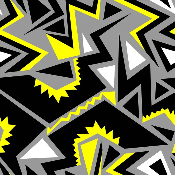 Modèle Sportif Urbain Abstrait Avec Géométrie Colorée Incurvée Éléments Triangulaires — Image vectorielle