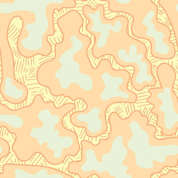 Абстрактний Міський Візерунок Хвильовими Формами Хвильовими Плямами — стоковий вектор