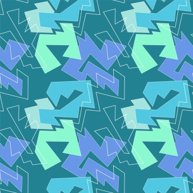 Kavisli geometri elemanları ve çizgileri olan şehir soyut geometri deseni