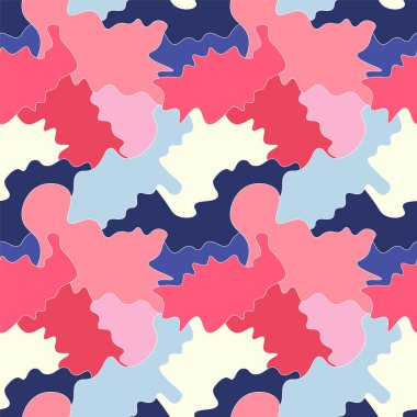 Dalgaların rengarenk şekilleriyle kusursuz sıradışı desen