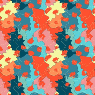 Dalgaların rengarenk şekilleriyle kusursuz sıradışı desen