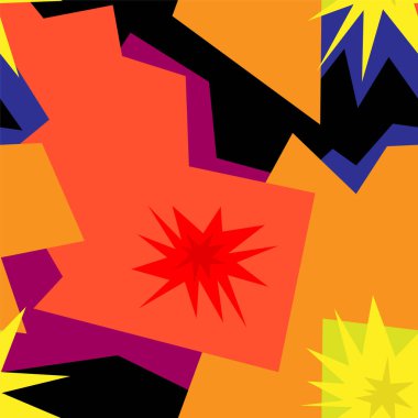 Eğri elementler ve yıldızlarla kusursuz geometri deseni