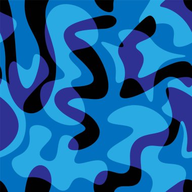 Seamless abstract pattern with wave colorful shapes 