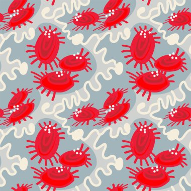 Abstract vector colorful seamless artwork with unusual pattern