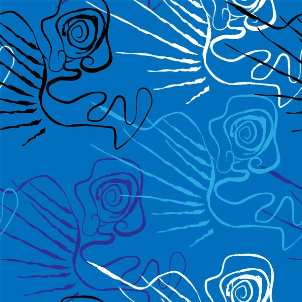 Унікальні Абстрактні Барвисті Безшовні Твори Мистецтва Хвилястими Гранжевими Візерунками — стоковий вектор