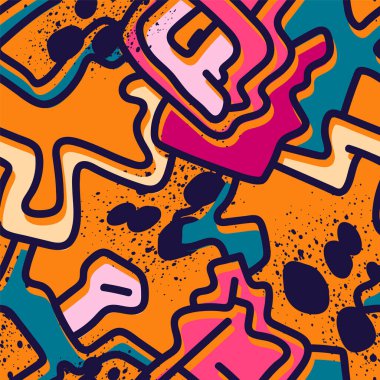 Psikedelik renkli desenleri olan eşsiz, soyut, kusursuz sanat eserleri.