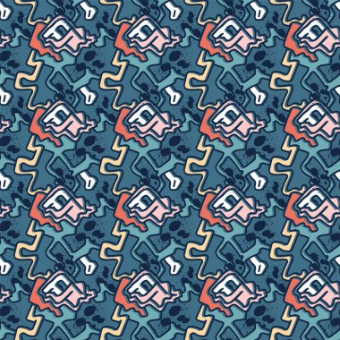 Psikedelik renkli desenleri olan eşsiz, soyut, kusursuz sanat eserleri.