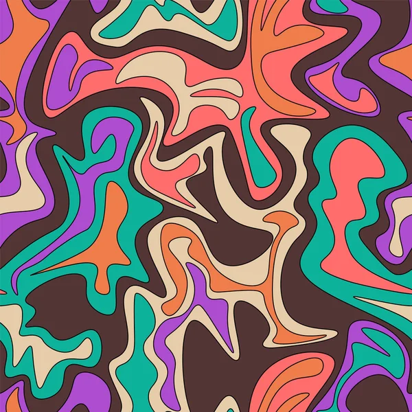Colorido Abstracto Inusual Obra Arte Con Patrones Vectores Onda — Vector de stock