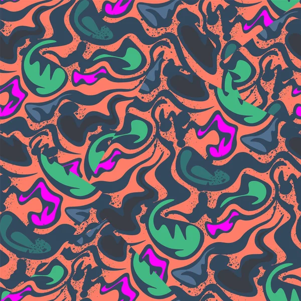 Abstract Psychedelisch Kleurrijk Patroon Met Golfvormen — Stockvector