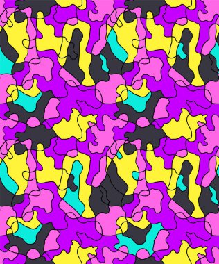 Soyut renkli vektör pürüzsüz vitray deseni