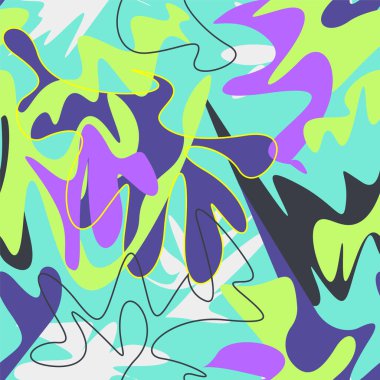 Kusursuz, soyut, egzotik el çizimi desen 