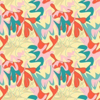 Kusursuz, soyut, egzotik el çizimi desen 