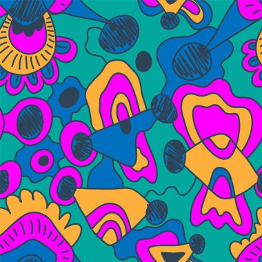 Soyut, alışılmadık, pürüzsüz el çizimi desen