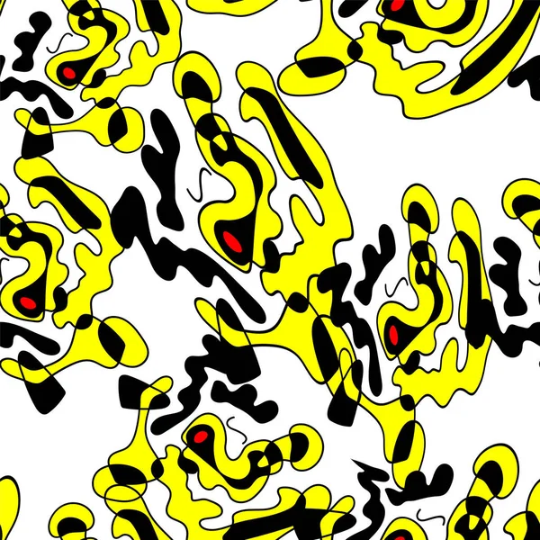 Ongewoon Abstract Naadloos Artwork Met Psychedelisch Patroon — Stockvector