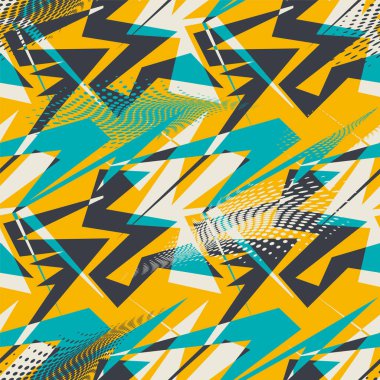 Kavisli geometri elementleri ile soyut alışılmadık geometri dikişsiz desen